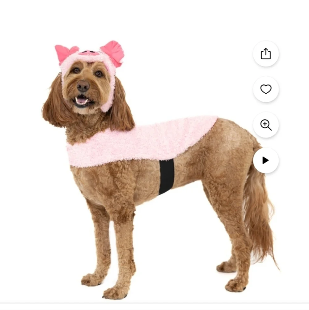 Adorable Pink‎ Pig Dog Costume Size Large / XL